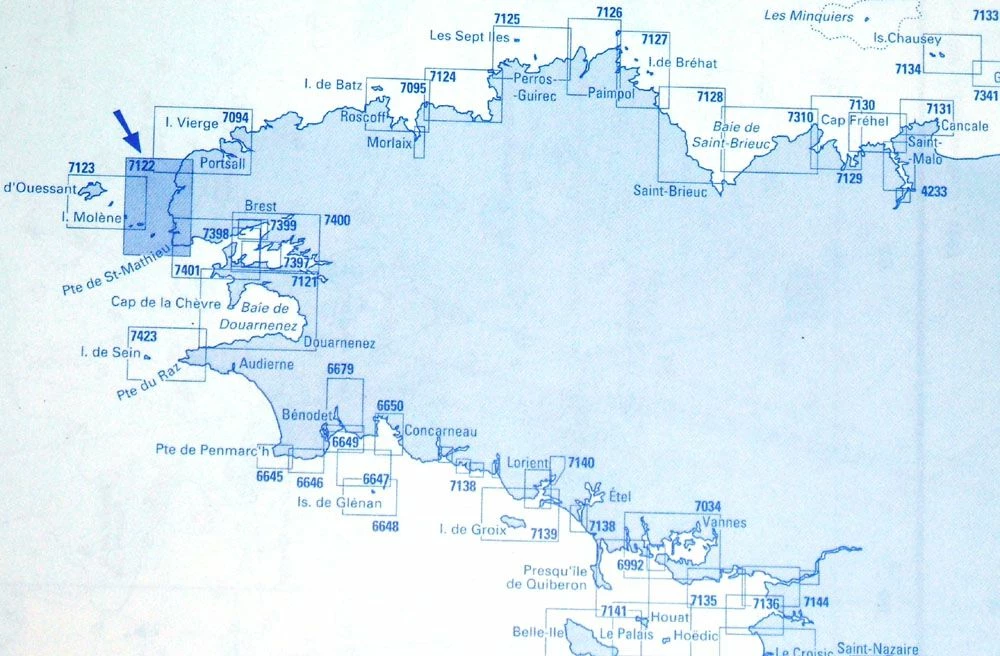 Carte Marine 7122 L Pte St Mathieu Phare Du Four SHOM 2 Carte Marine 7122 L Pte St Mathieu Phare Du Four SHOM – Image 2