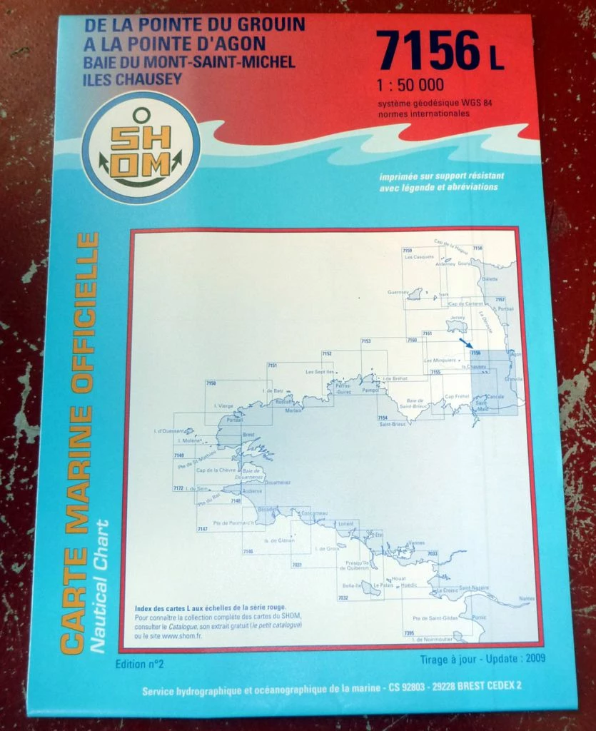 Carte Marine 7156 L Pte Du Grouin - Pte D'Agon SHOM 1 Carte Marine 7156 L Pte Du Grouin - Pte D'Agon SHOM