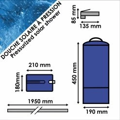 Douche Solaire à Pression 12 Litres CAO -Palm Soldes Boutique Douche Solaire a pression 12 Litres CAO Douche 12L 3