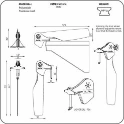 Gouvernail Escape Universel KAYAK GEAR -Palm Soldes Boutique GOUVERNAIL52920T5