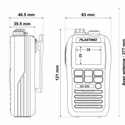 VHF Flottante étanche Compact SX-350 PLASTIMO -Palm Soldes Boutique VHF flottante etanche Compact SX 350 PLASTIMO 68754 2